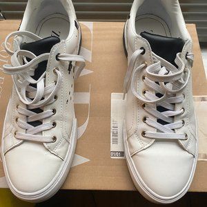 Leather White/Black and Gold sneakers